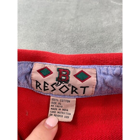 Vintage Georgia Bulldogs Polo Shirt Men XL Red NCAA Football B Resort Golf Coach - Picture 3 of 10